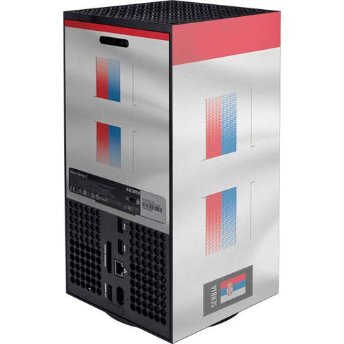 Serbia Soccer Flag XBox Series X Digital Edition Console Skin